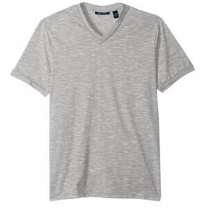 Perry Ellis, XL, Gray, Texture Slub V-Neck T-Shirt